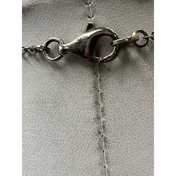 Vintage 925 Sterling Silver Crystal Rock Quartz Teardrop Fringe Necklace 16" - Picture 10 of 13